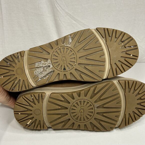 UGG Women's Chestnut Leather Classic Weather Hiker Hi Winter Boots Size 9 - Picture 5 of 10